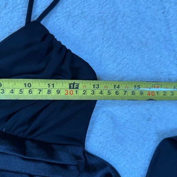 Vintage Y2K Taboo Black Mini V Neck Dress - Picture 4 of 5